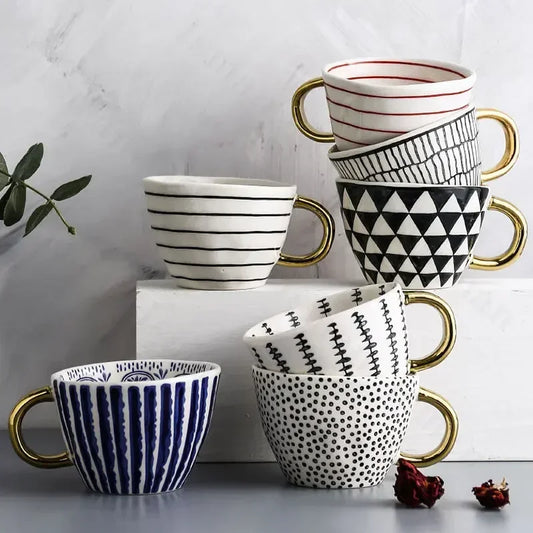 Artistic American-Style Handmade Mugs